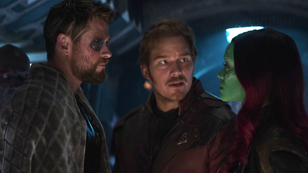 Thor meeting the Guardians of the Galaxy in Avengers: Infinity War (2018)