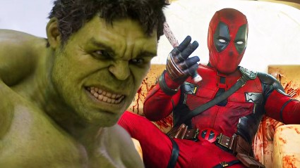 Split image of Hulk and Deadpool in the MCU