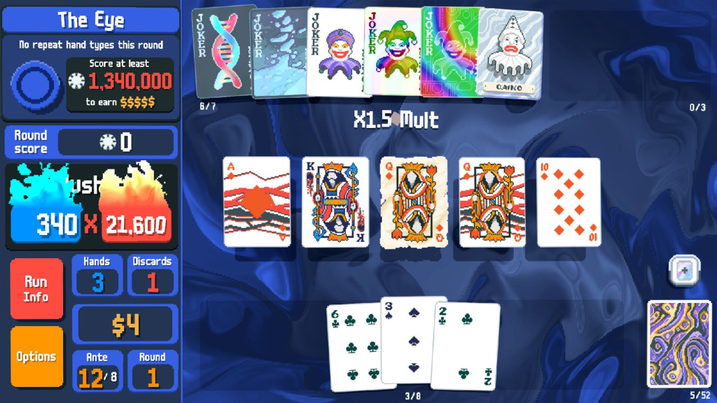 A screenshot from Balatro.
