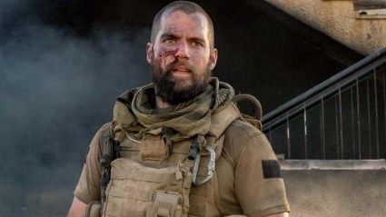 Henry Cavill in Sand Castle