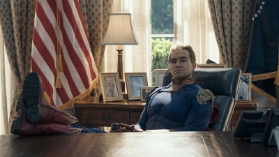 Homelander sitting in the Oval Office in The Boys Season 5, Episode 7