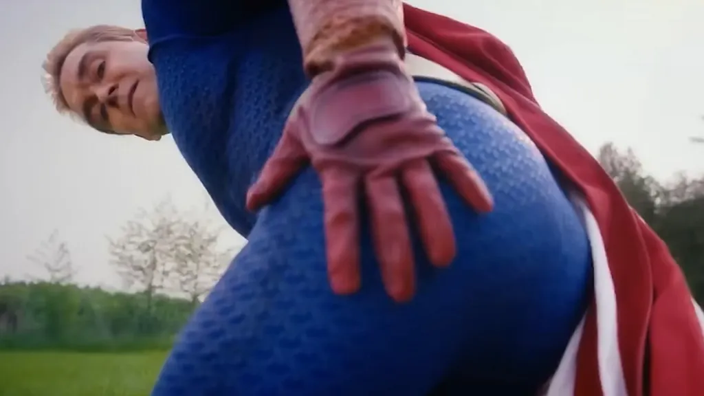 Homelander touching his butt in The Boys Season 5, Episode 5