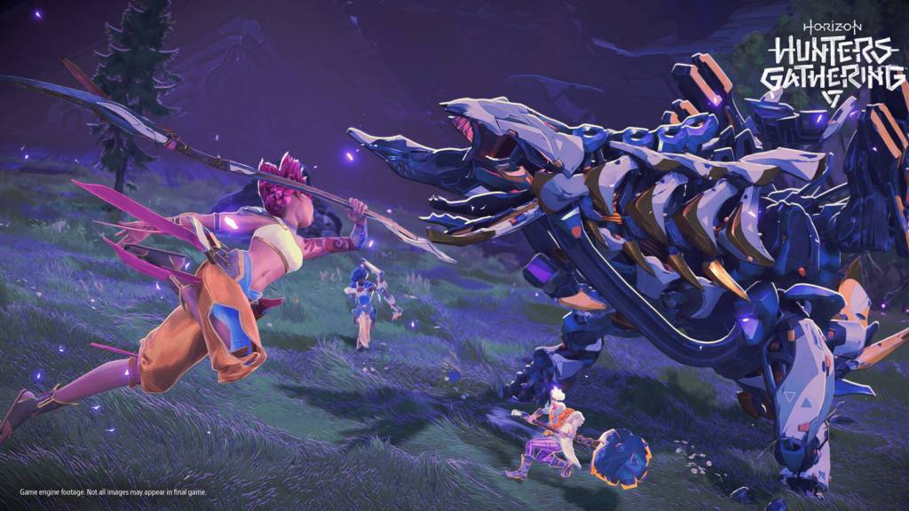 Horizon Hunters Gathering team taking on a big boss