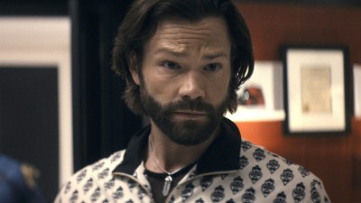 Jared Padalecki as Mister Marathon looking serious in The Boys Season 5, Episode 5