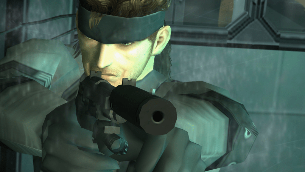 A screenshot from Metal Gear Solid 2: Sons of Liberty on the PlayStation 2.