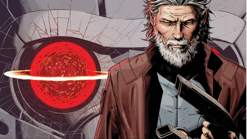 Peter Quill holding his laser pistol