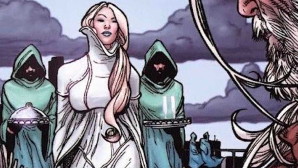 Emma frost meeting with Old Man Hawkeye