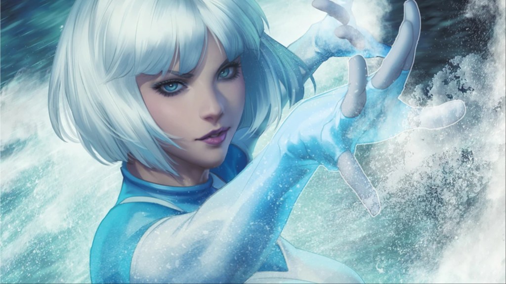 Ice using her powers
