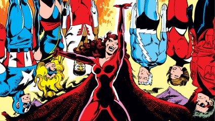 Scarlet Witch holding the Avengers hostage