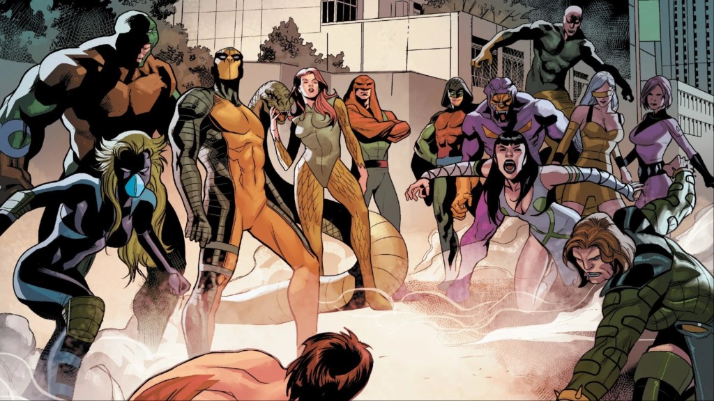 The Serpent Society standing together ready for action
