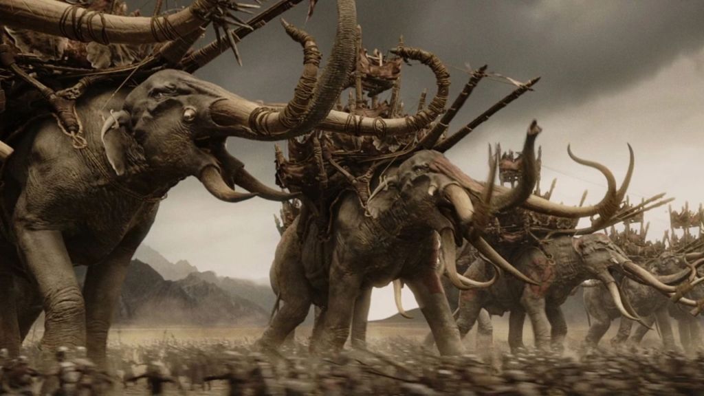 Mumakil in The Lord of the Rings