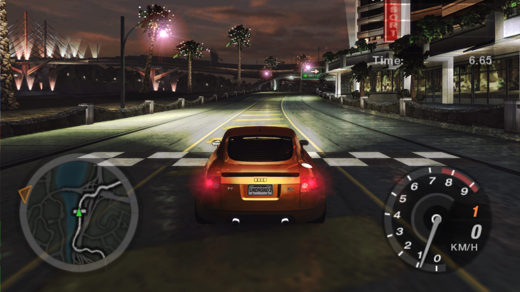 A screenshot from Need for Speed: Underground 2 on the Xbox.