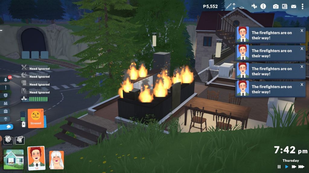 Paralives Kitchen Fire Screenshot