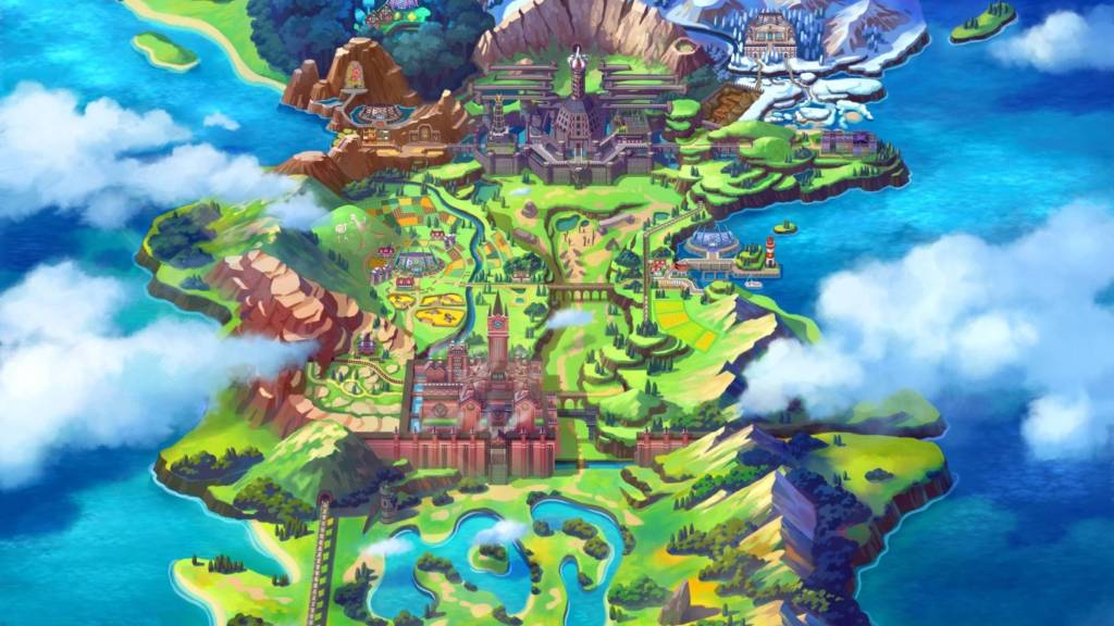 Pokemon Galar Region map