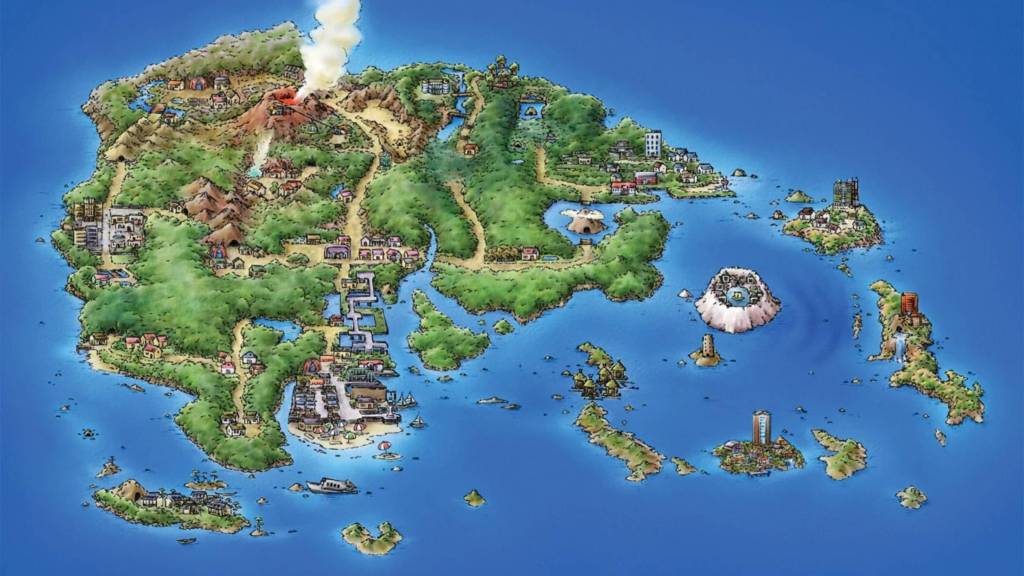 Pokemon Hoenn Region map