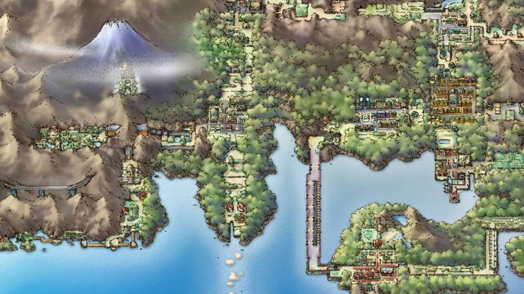 Pokemon Kanto region map
