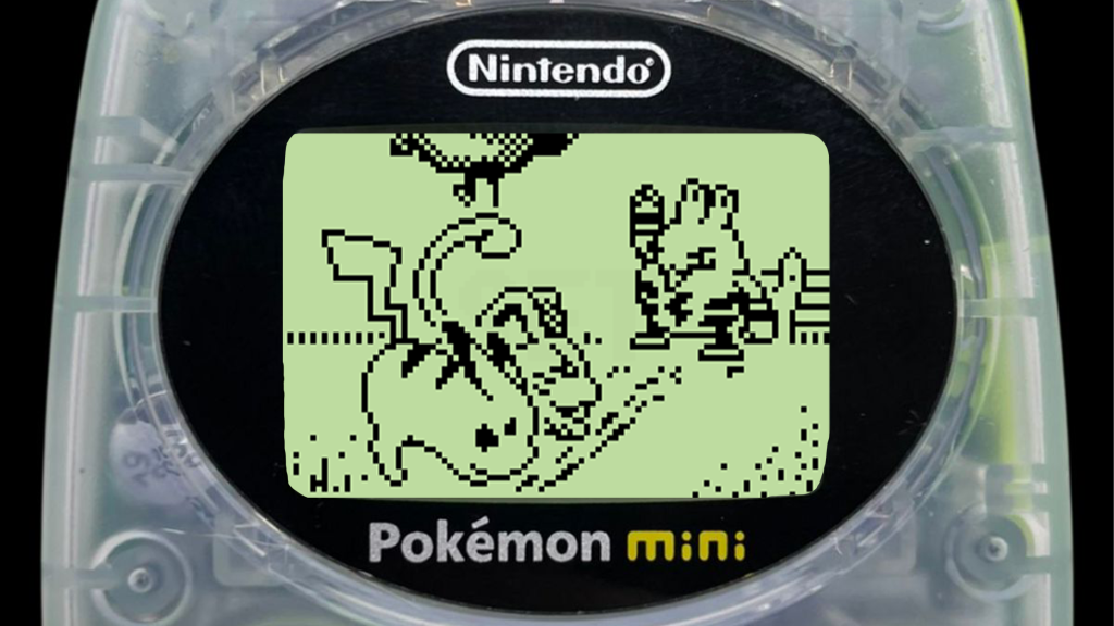 A screenshot from Pokémon Party mini on the Pokémon Mini.