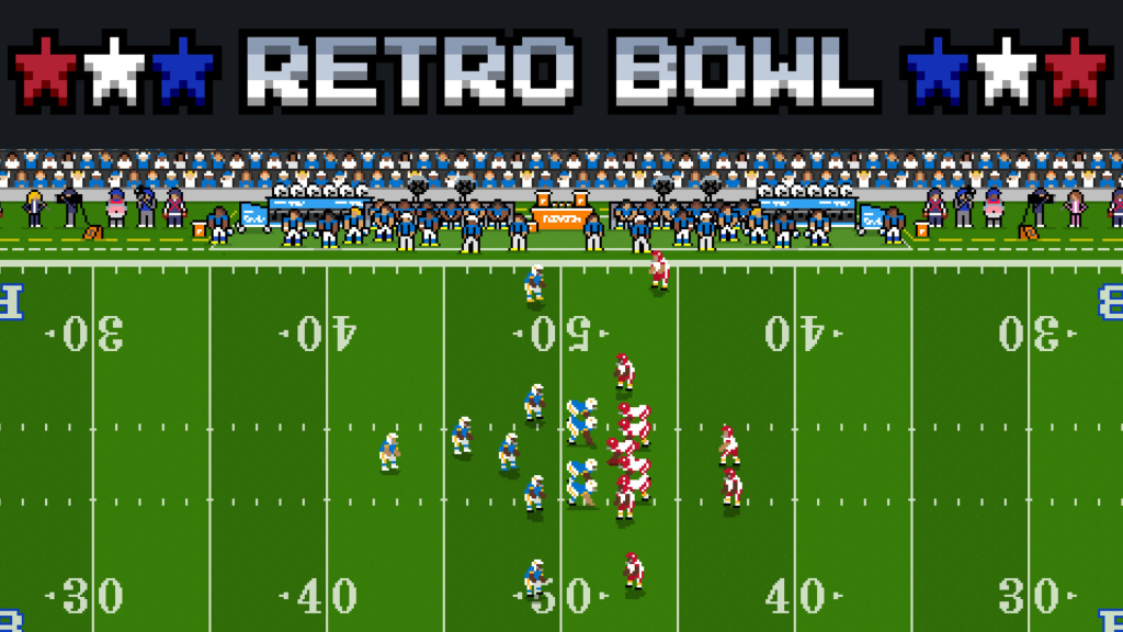 A screenshot from Retro Bowl.