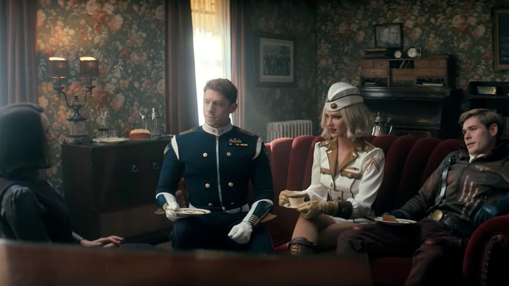 Stormfront, Torpedo, Private Angel, and Bombsight in Vought Rising