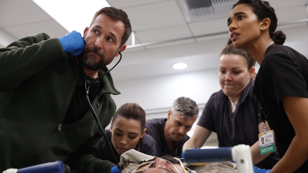 The characters in The Pitt surrounding a patient