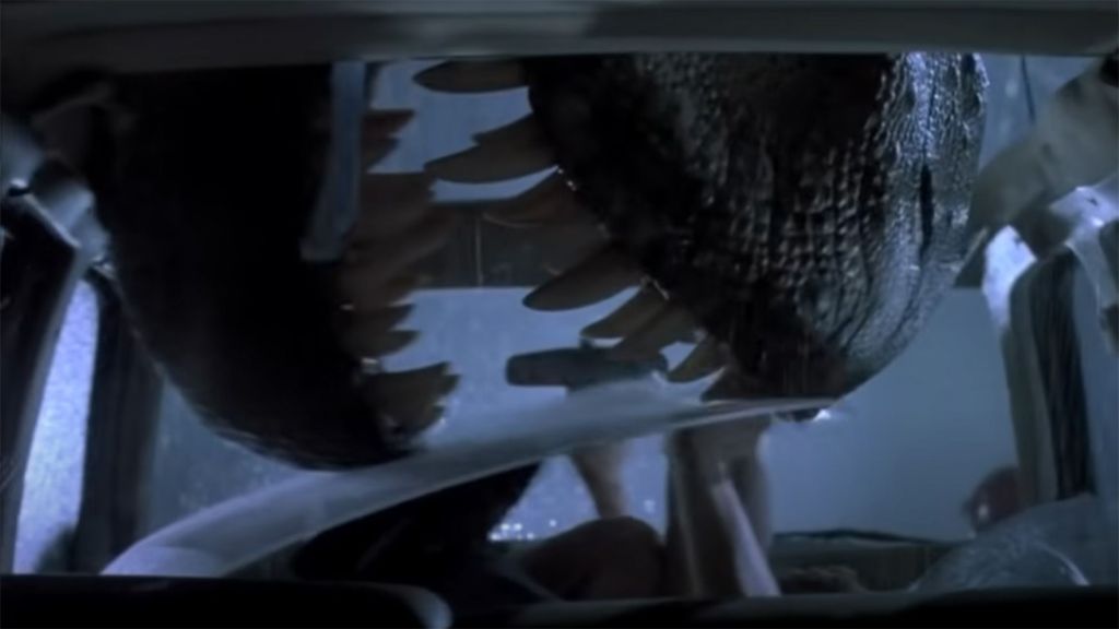 The T-rex in Jurassic Park