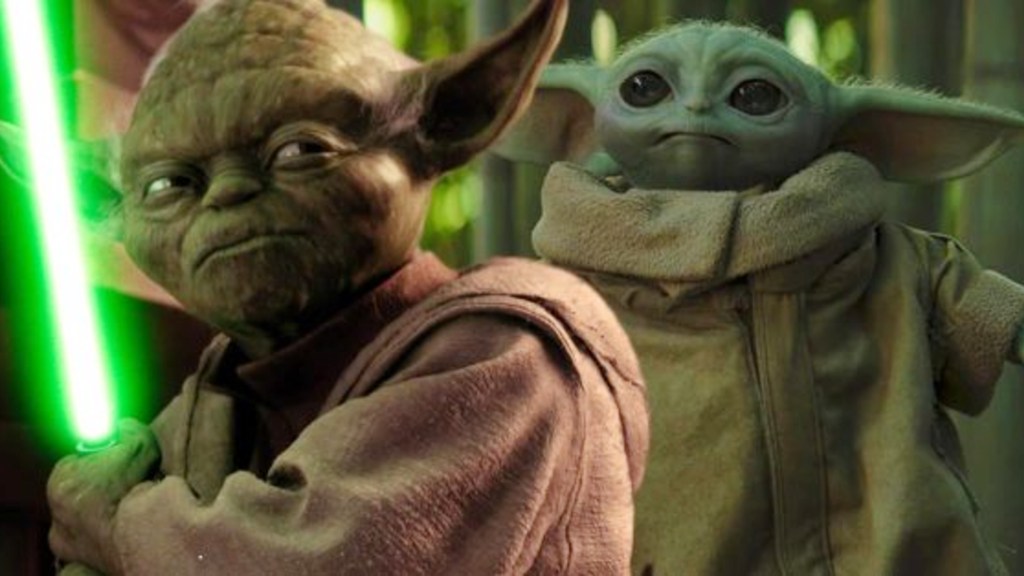 Yoda and Grogu in Star Wars