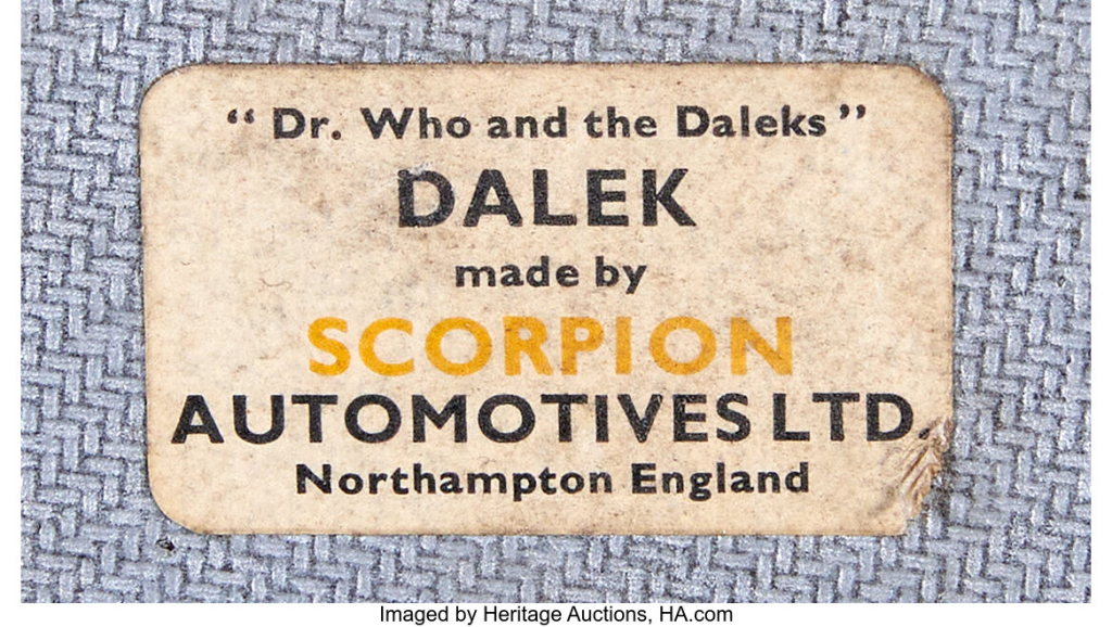 Doctor Who and the Daleks Scorpion Automotives Logo