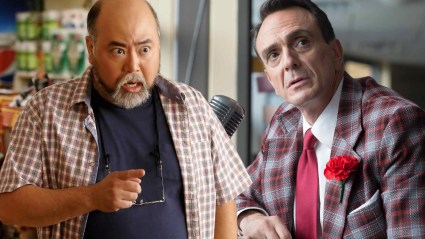 Split image with stills from Kim's Convenience and Brockmire