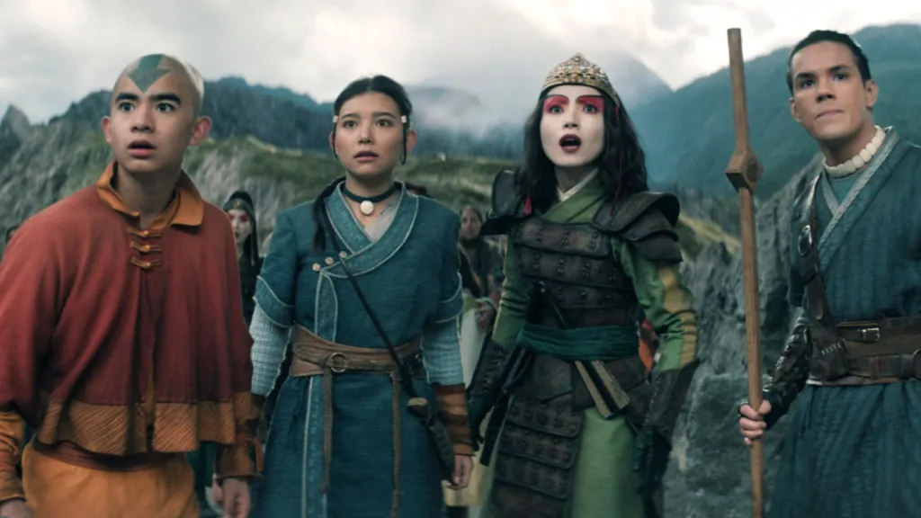 Aang, Katara, Suki, and Sokka in Avatar: The Last Airbender Season 2