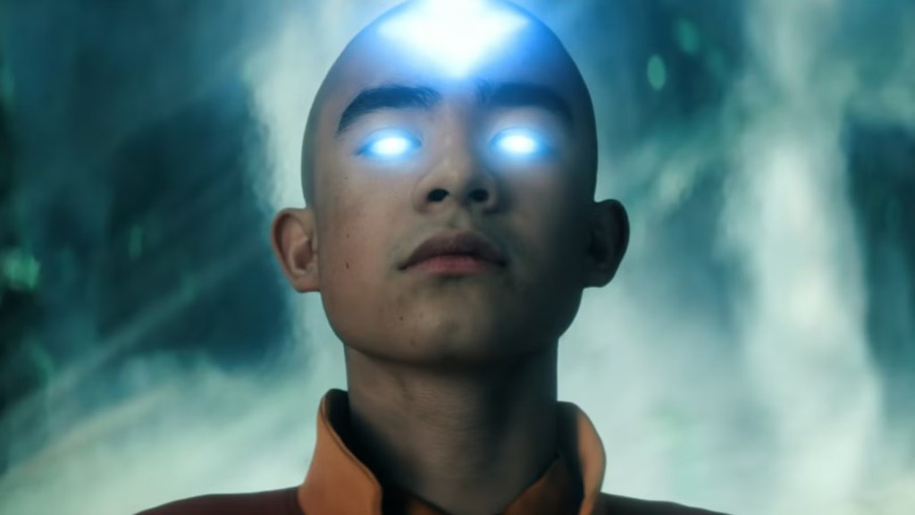 Aang in the Avatar State in Avatar: The Last Airbender Season 2
