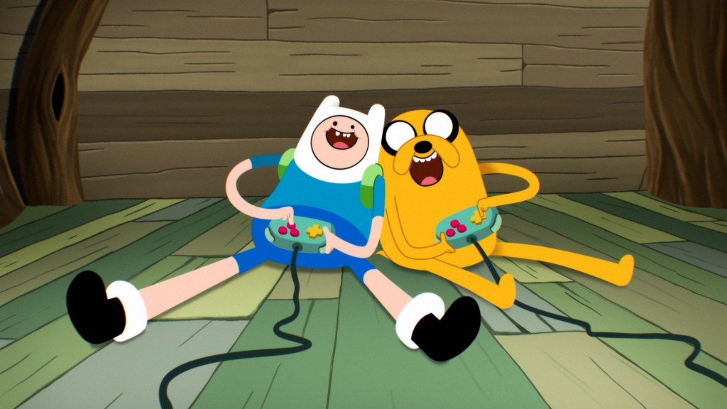 Finn and Jake play games in Adventure Time: Side Quests