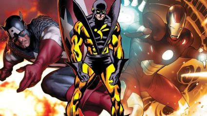 Captain America, Iron Man, and Yellow Jacket
