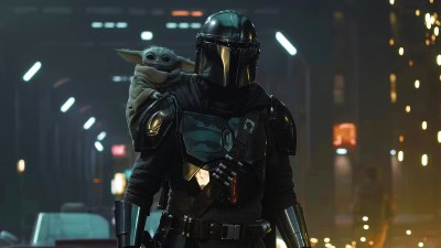 Din Djarin and Grogu in The Mandalorian and Grogu