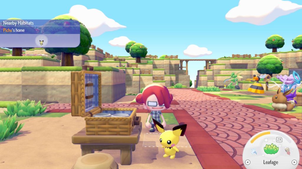Ditto Looming over Pichu Habitat Pokopia