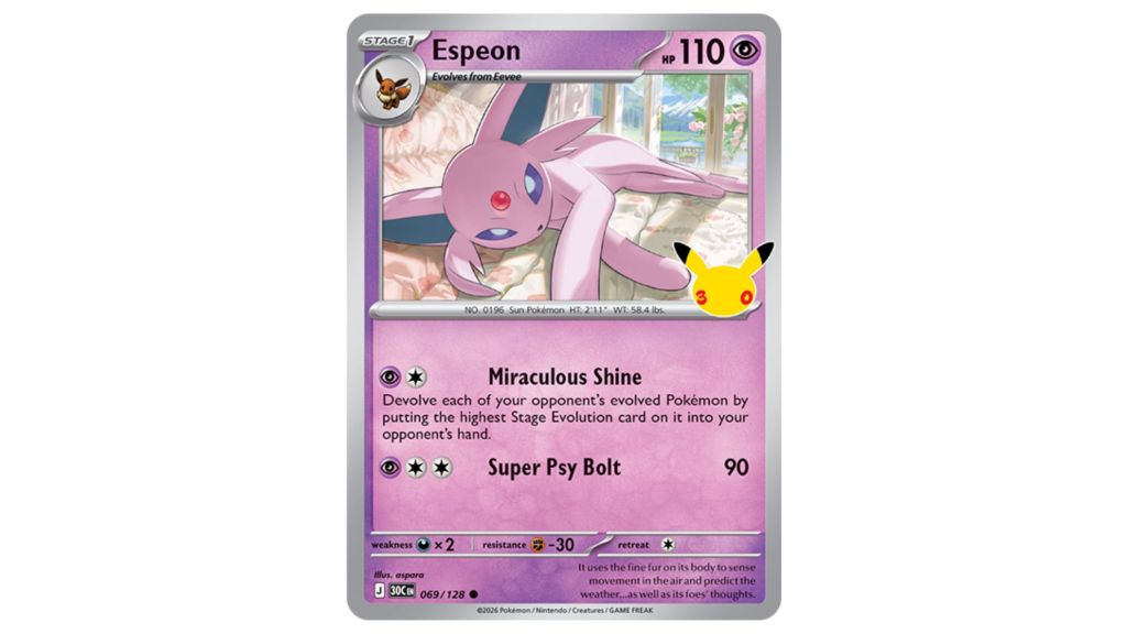 Espeon Common Pokemon Celebrations 30th