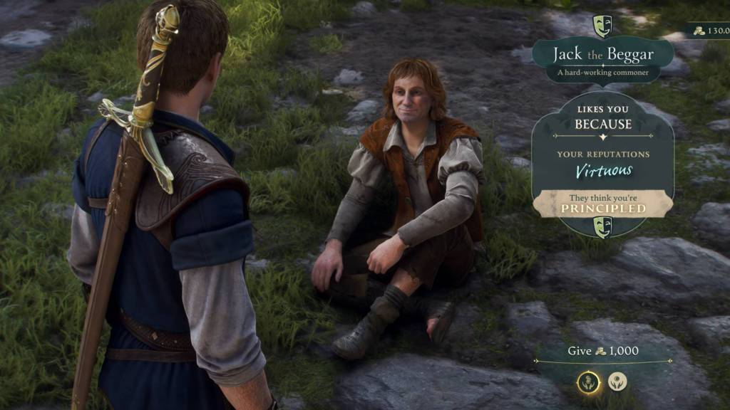 Fable good reputation with NPC
