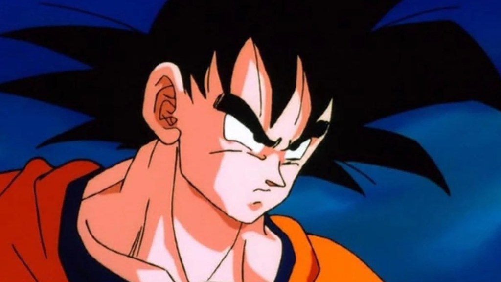 Goku looking angry in Dragon Ball Z