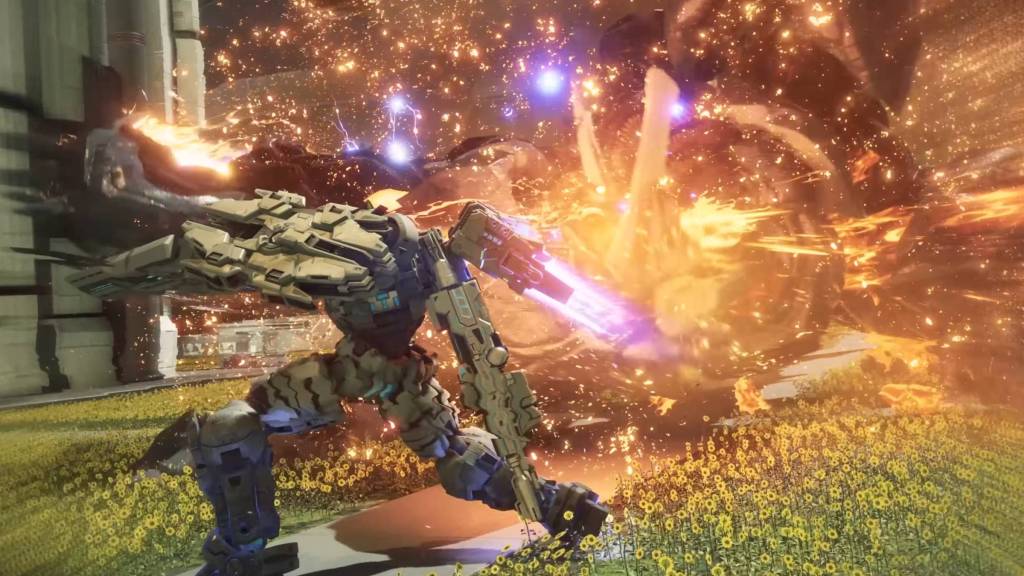 Gundam Rogue Orbit clashing with a boss