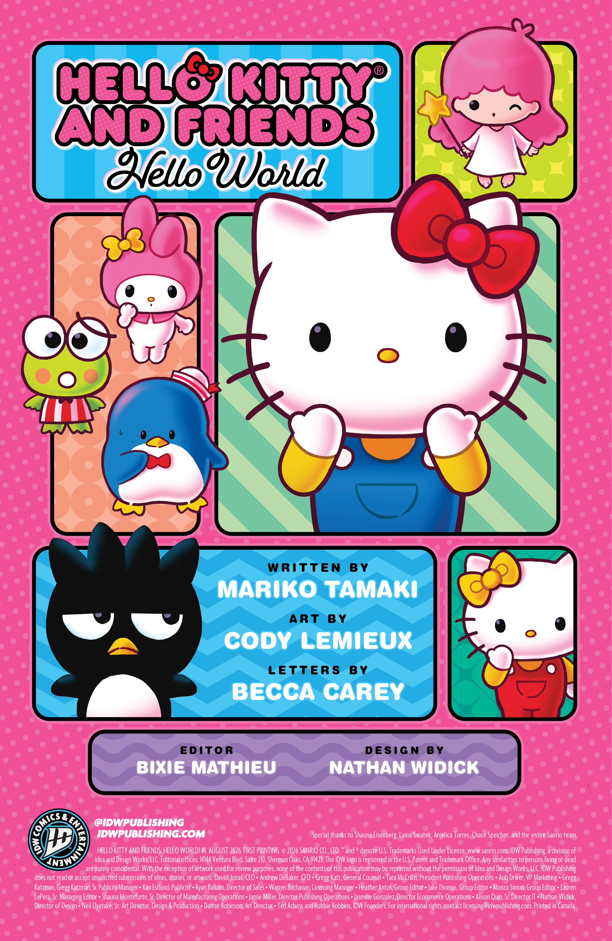 Mariko Tamaki Teases All-Ages Mystery in Hello Kitty: Hello World #1 ...