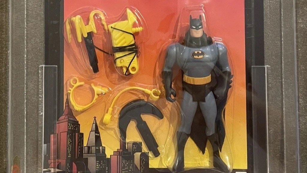 Batman: The Animated series toy in packaging with accessories. 