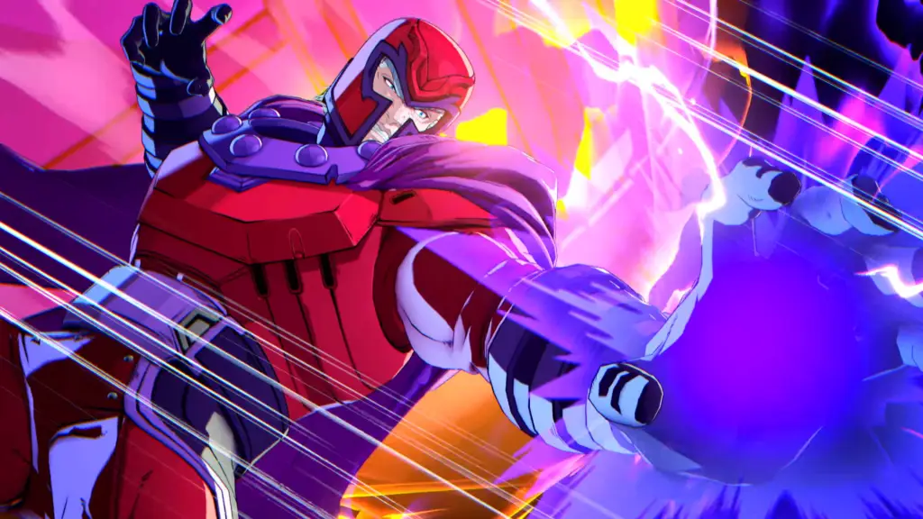Marvel Tokon Fighting Souls Magneto using assemble super