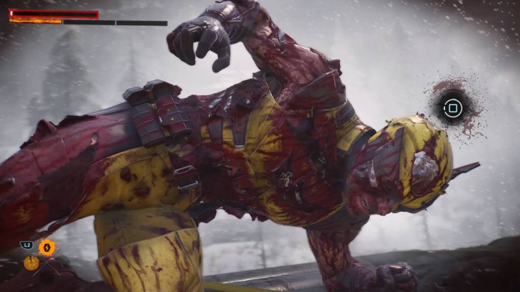 Marvel's Wolverine Logan using healing factor to recover