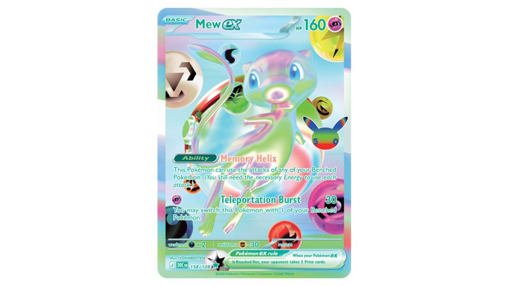 Mew ex Pokemon TCG 30th Celebration