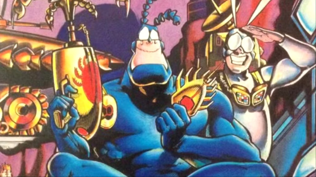 The Tick and his partner Arthur
