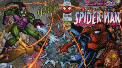 Spider-Man and Ben Reilly battling the Green Goblin
