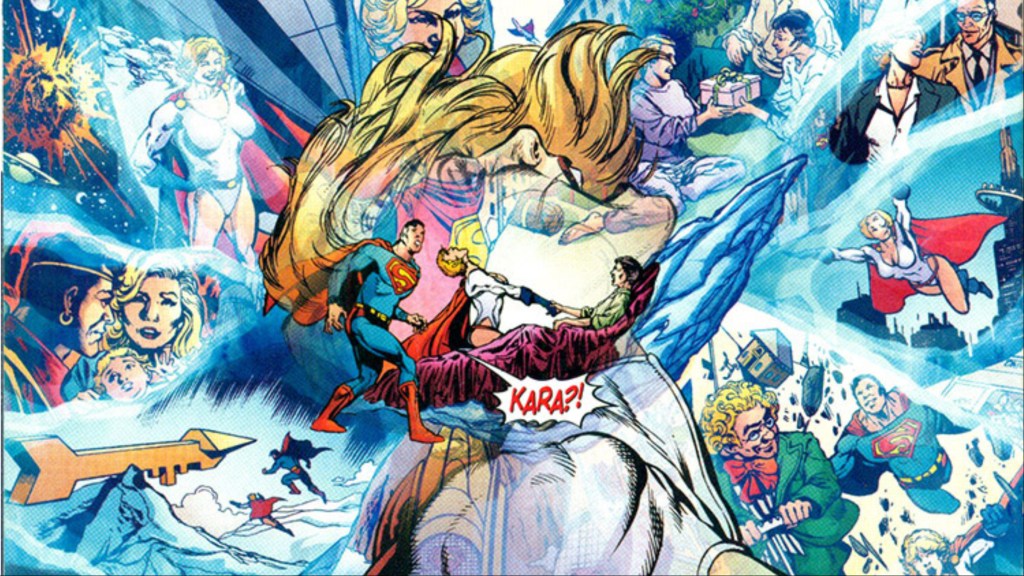 Power Girl remembering her Earth-Two origin