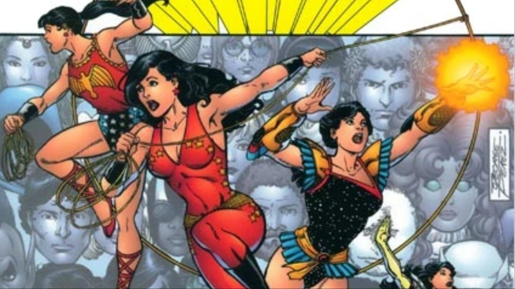 Donna Tory in her guises of Wonder Girl and Troia