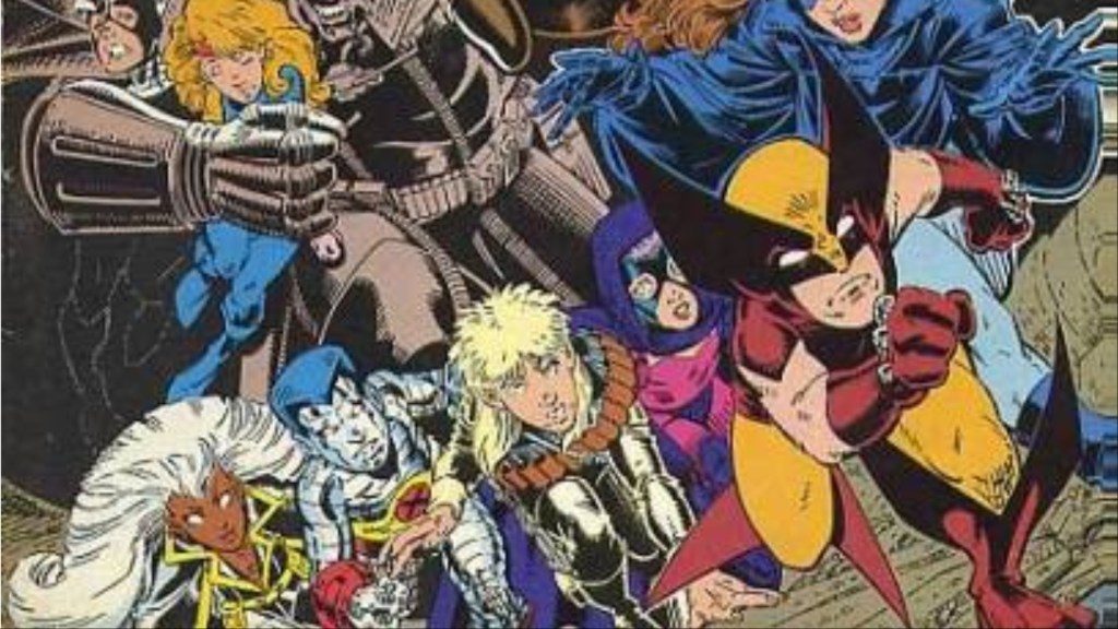 The X-Babies running from their enemies
