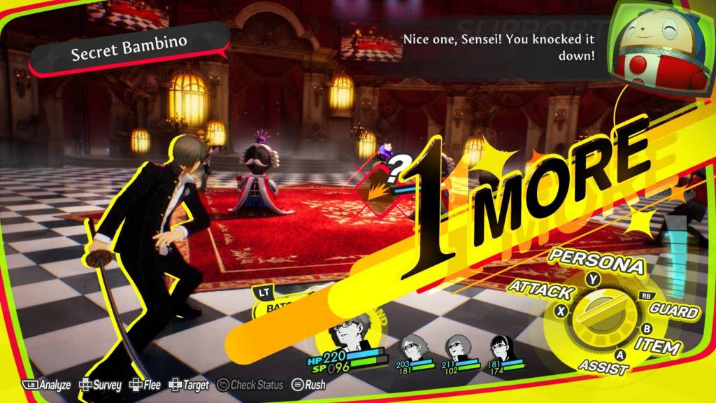 Persona 4 Revival main character fighting with party