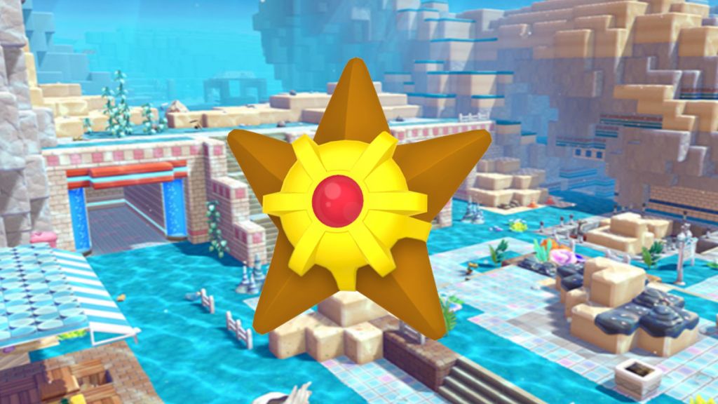 Staryu with Pokopia Background